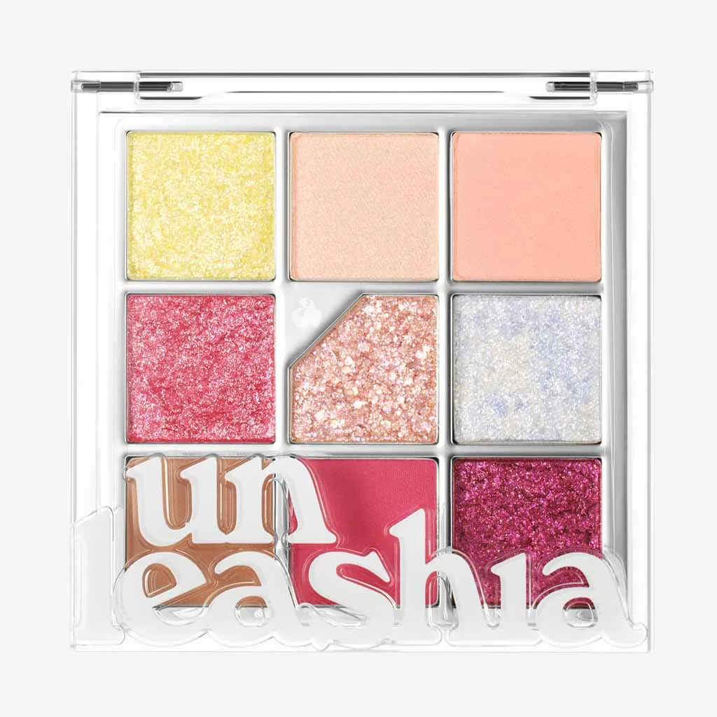 UNLEASHIA Glitterpedia Eye Palette all of peach